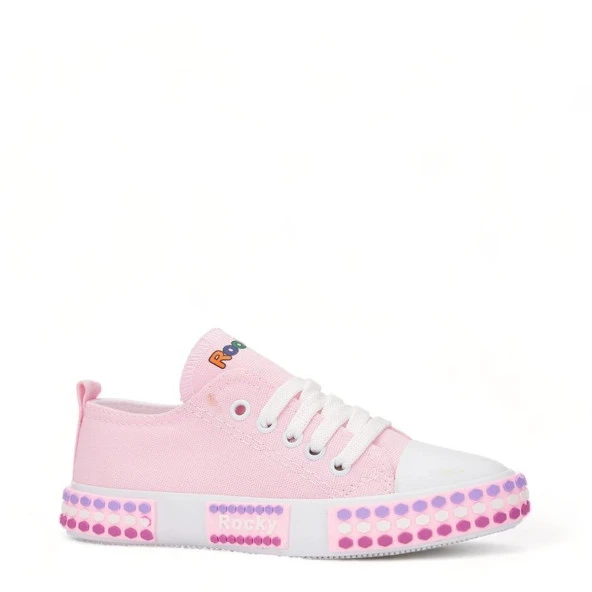 Albishoes Unisex Kız Erkek Çocuk Keten Convers Modeli Rahat Kısa Bağcıklı Sneaker Spor Ayakkabı