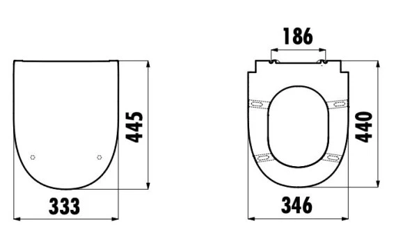 Creavit Mare Duroplast Yavaş Kapanan Metal Menteşeli Klozet Kapağı KC1703.03 - 2