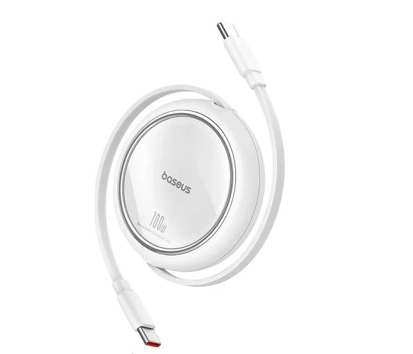 Baseus Super Şarj Makaralı 1Mt 100W Type-C Şarj Kablo Laptop Macbook Şarj iPhone 15 15 Pro Max Şarj - 6