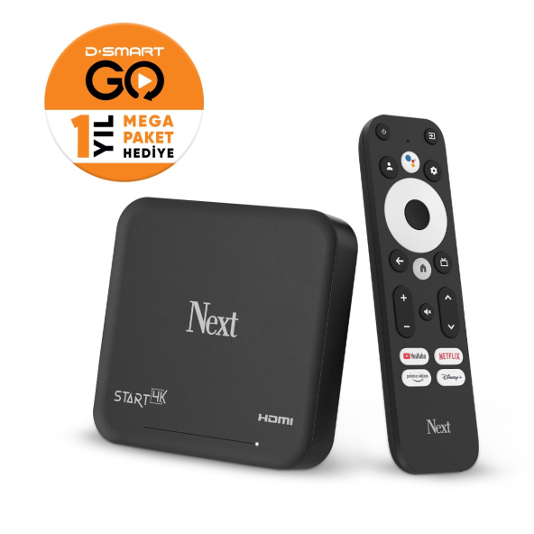 Next Start 4K TV Box - 12 Aylık D-Smart GO Mega Paket