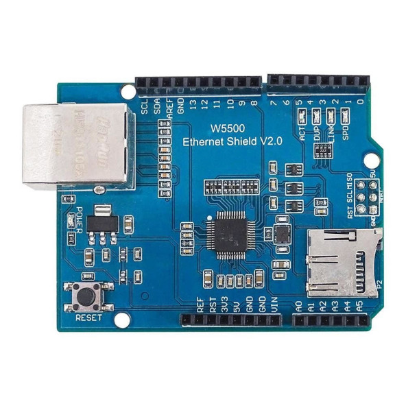 Arduino Ethernet Shield Wiznet W5500 3.3V SPI TCP/IP UDP Network Ağ Lan Haberleşme İnternet Iot - 5