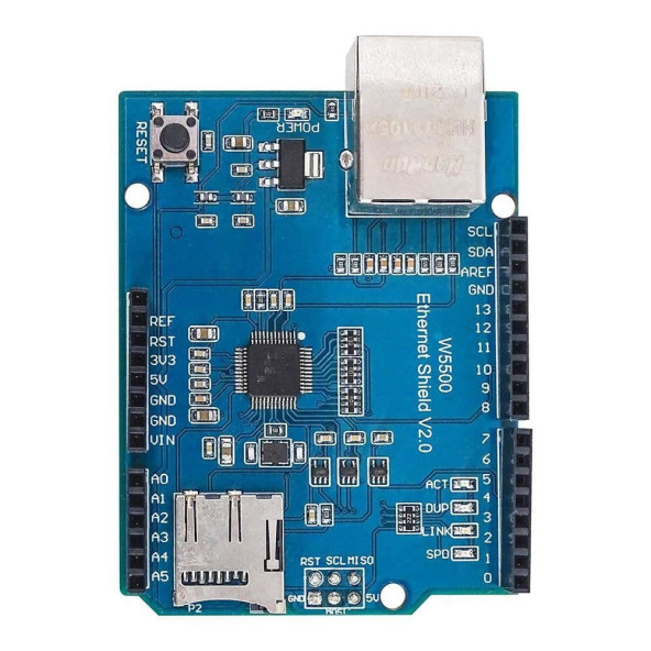 Arduino Ethernet Shield Wiznet W5500 3.3V SPI TCP/IP UDP Network Ağ Lan Haberleşme İnternet Iot - 6