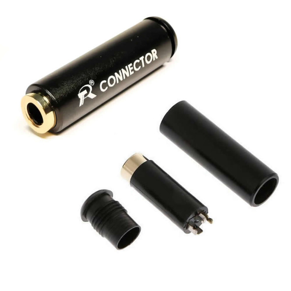 3.5mm Dişi Ses Soket Kutusu 4 Tel Kutuplu Aluminyum Jack Altın Kaplama Stereo Kulaklık - 3