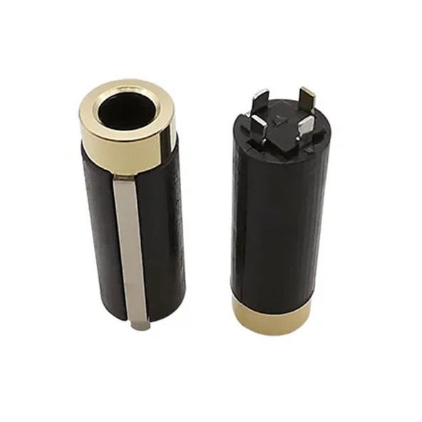 3.5mm Dişi Ses Soket Kutusu 4 Tel Kutuplu Aluminyum Jack Altın Kaplama Stereo Kulaklık - 6