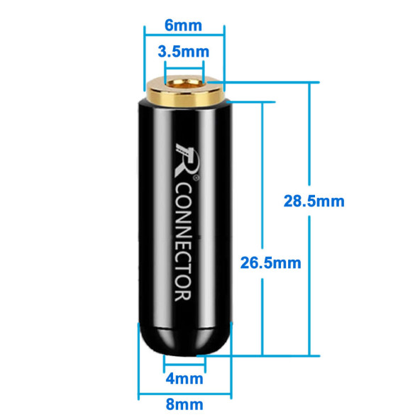 3.5mm Dişi Ses Soket Kutusu 4 Tel Kutuplu Aluminyum Jack Altın Kaplama Stereo Kulaklık - 8