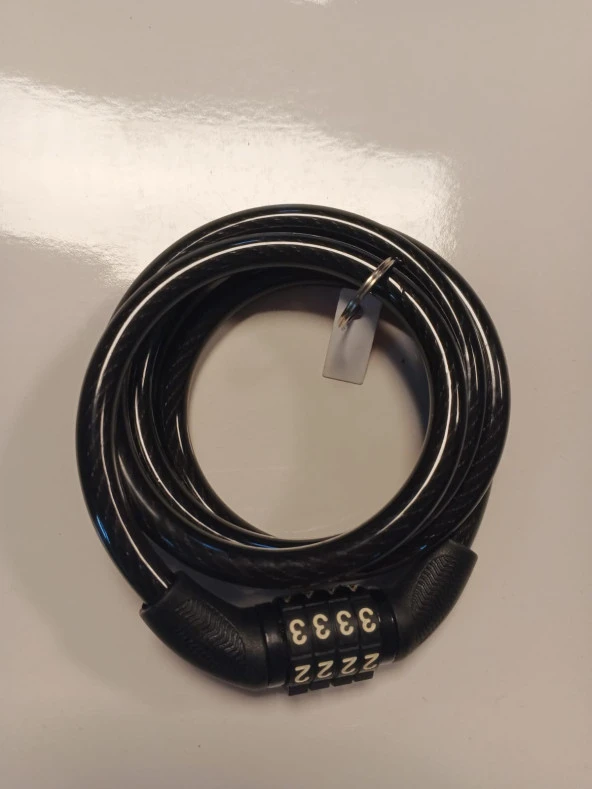 Bisiklet Kilidi 8x100 4 Şifreli Siyah ZL 87507