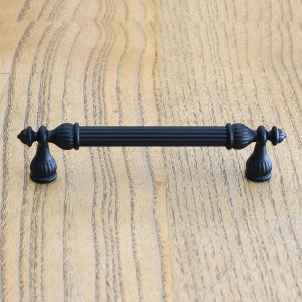 Şah Kulp Mobilya Mutfak Dolabı Çekmece Dolap Kulpları Kapak Kulpu Kulbu Siyah (96 MM-9.6 CM) Metal - 3