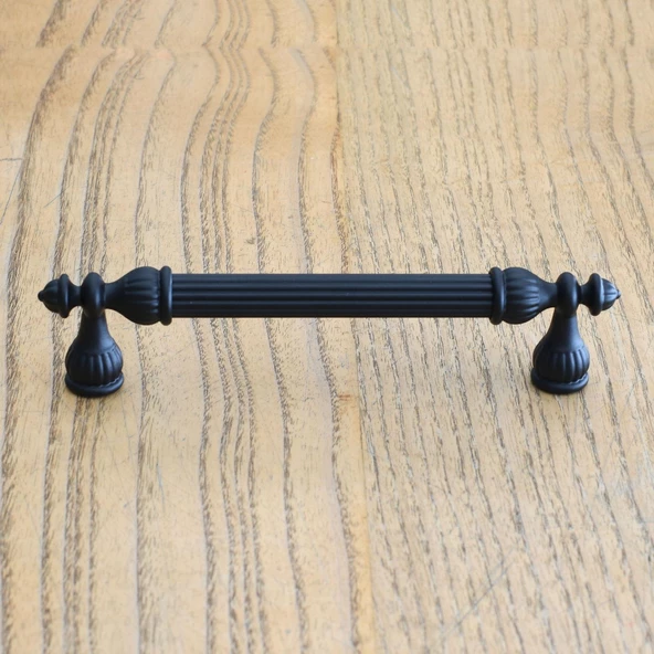 Şah Kulp Mobilya Mutfak Dolabı Çekmece Dolap Kulpları Kapak Kulpu Kulbu Siyah (128 MM-12.8 CM) Metal - 2