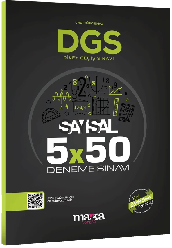 Marka Yayınları 2023 DGS Sayısal 5x50 Deneme Sınavı Tamamı PDF Çözümlü Açıklanan Yeni Müfredat - 2