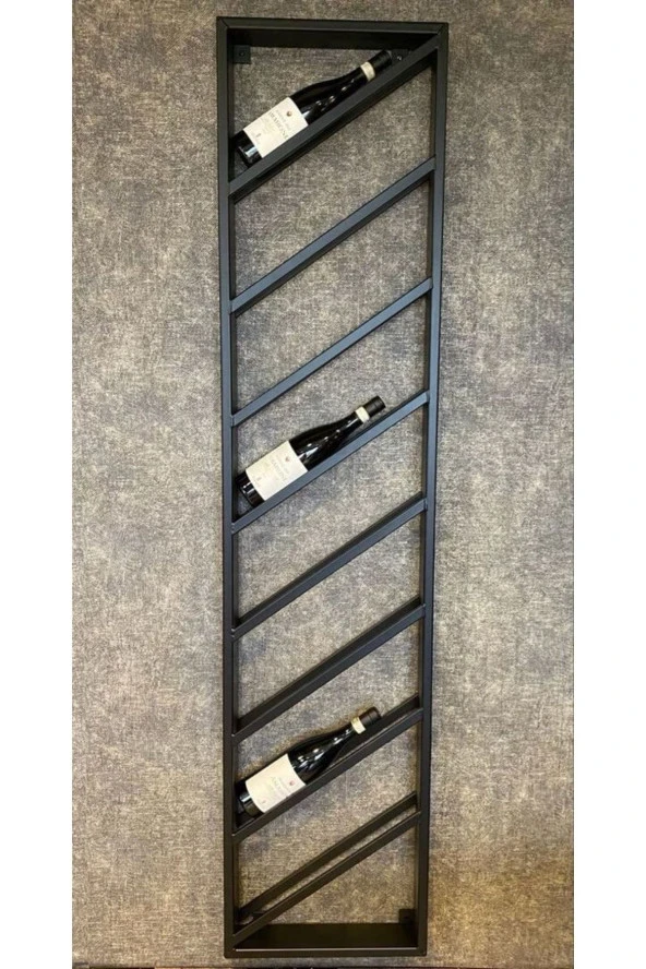 Dekoratif Duvara Şarap Rafı