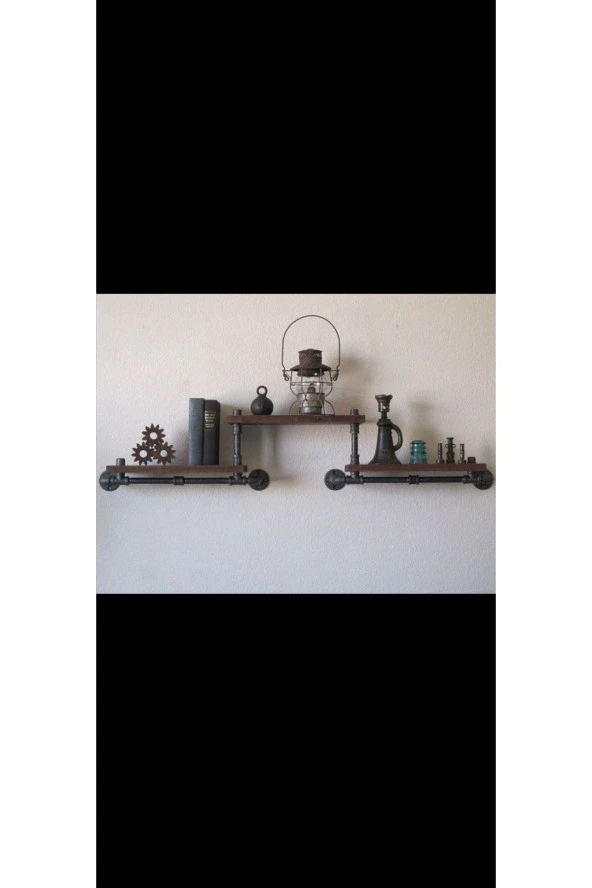 Dekoratif Duvara Borudan Raf