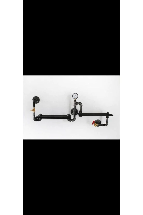 Dekoratif Duvara Borudan Raf