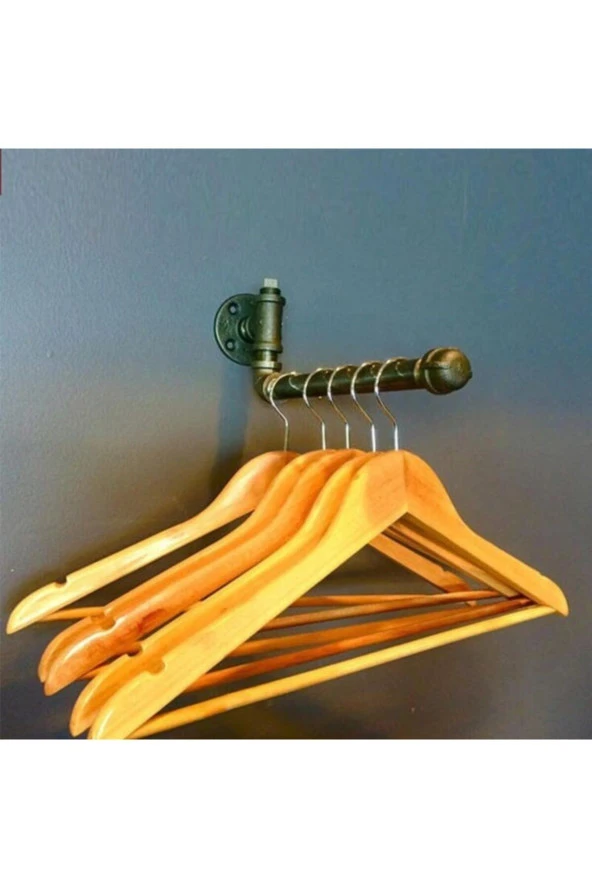 Dekoratif Duvara Borudan Askılık ürün görseli 1