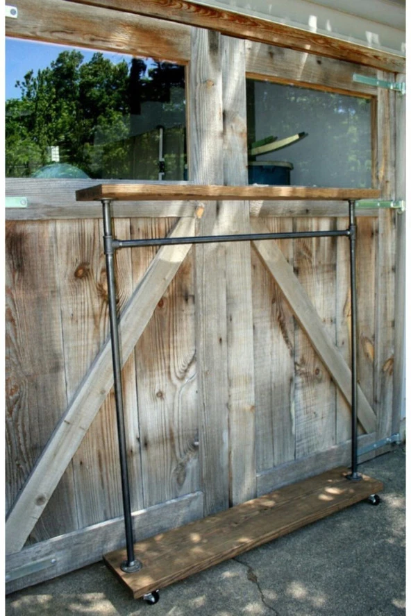 Dekoratif Borudan Raf Ve Askılık ürün görseli 1