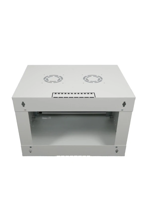 4U 545x400 Mm Duvar Tipi Soho Rack Kabinet Gri 2 Yıl Üretici Garantili - Resim 6