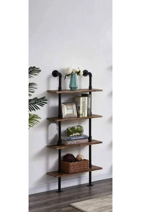 Dekoratif Duvara Borudan Raf