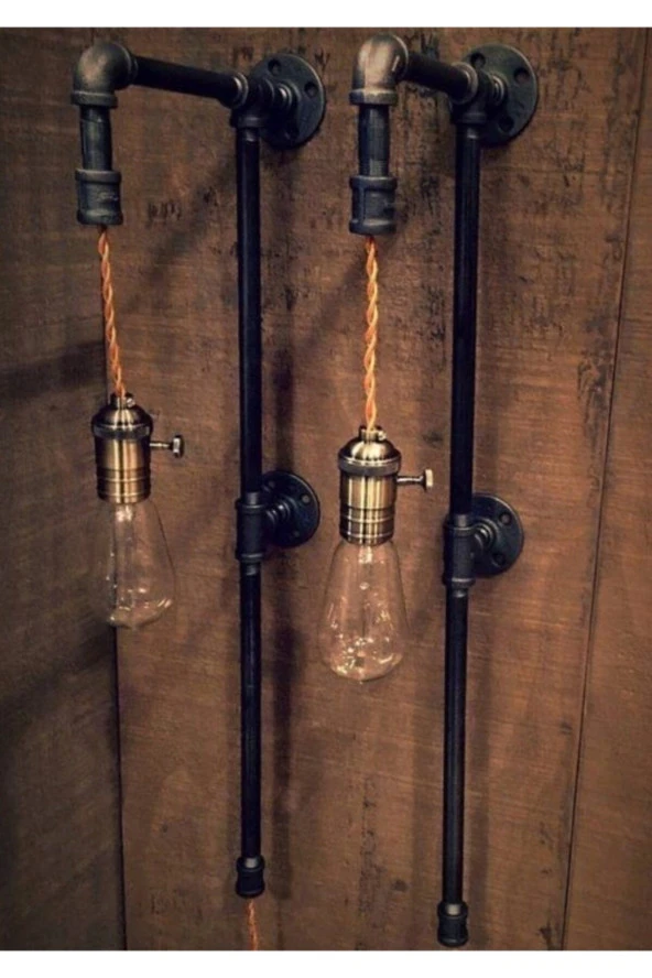 Dekoratif Duvara Aydınlatma Lambader 2 Adet