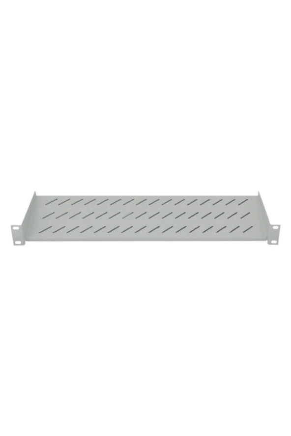 19'' Kabinet Rafı Önden Bağlamalı 2U D=400mm Gri Ral7035 2 Yıl Garantili - 1
