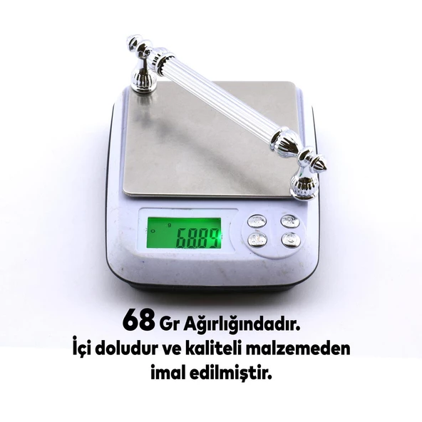 Şah Kulp Mobilya Mutfak Dolabı Çekmece Dolap Kulpları Kapak Kulpu Kulbu Krom Renk 128 mm Metal - Resim 6