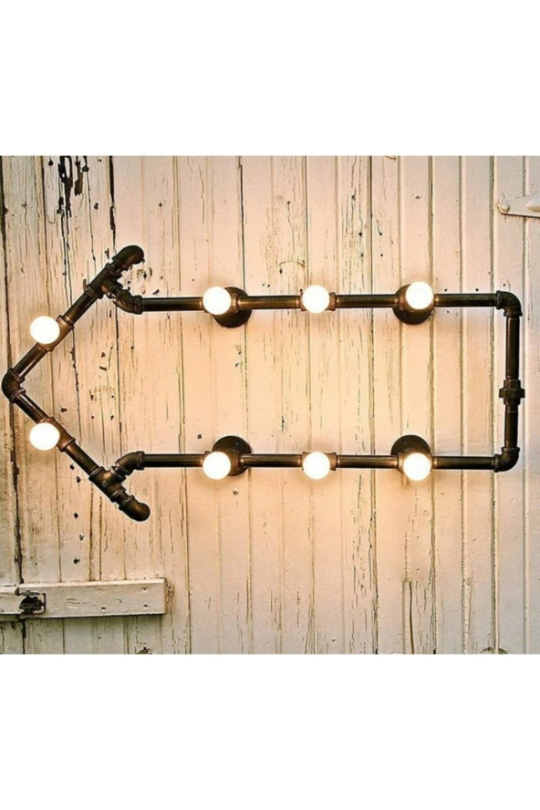 Dekoratif Duvara Boru Aydınlatma Lambader ürün görseli 1