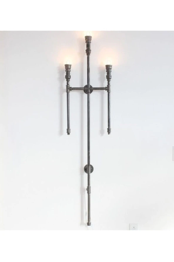 Dekoratif Duvara Borudan Aydınlatma Lambader ürün görseli 1