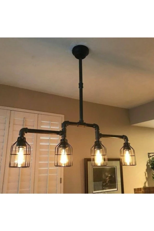 Dekoratif Tavana Borudan Aydınlatma Lambader ürün görseli 1