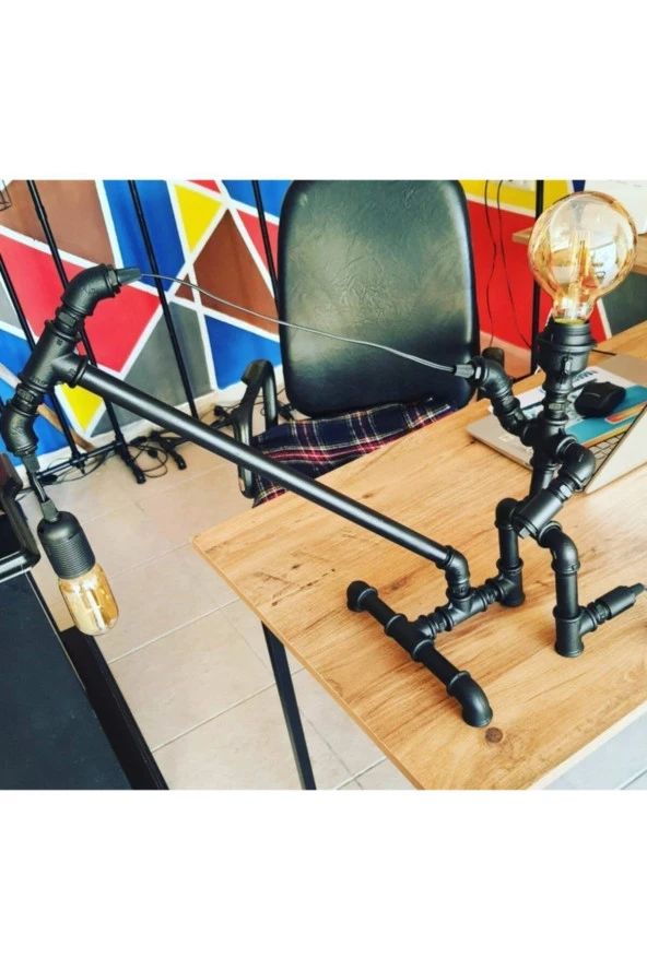 Dekoratif Masaüstü Insan Modeli Aydınlatma Boru Lambader ürün görseli 1