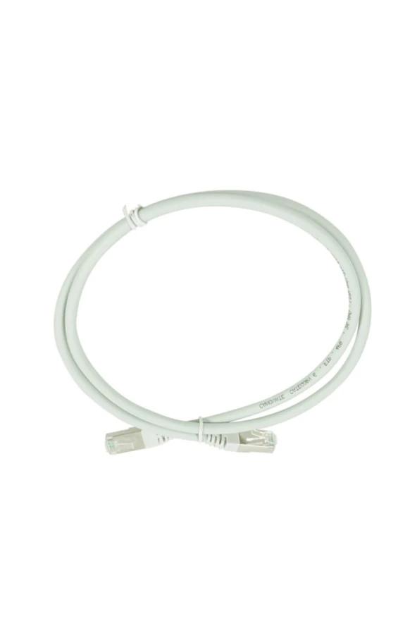 Bakır Lan Patch Kablo Cat6 Ftp Lszh 1mt Gri Patch Cord Folyo Korumalı 2 Yıl Garanti 5 Adet