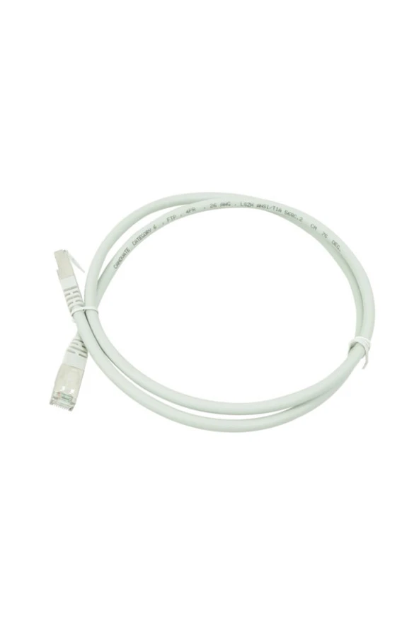Bakır Lan Patch Kablo Cat6 Ftp Lszh 1mt Gri Patch Cord Folyo Korumalı 2 Yıl Garanti 5 Adet - 4