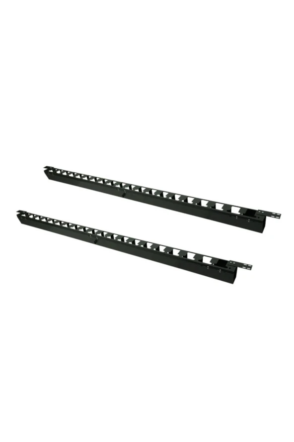42u 800mm Kabinler Için Dikey Kablo Düzenleyici Siyah 2 Yıl Üretici Garantili - 3