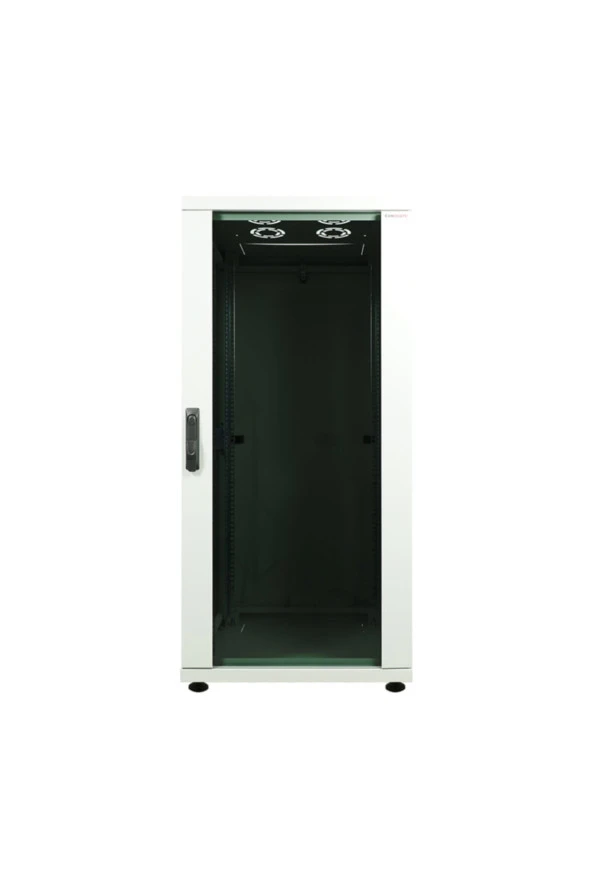 26u 600x600mm 19'' Dikili Tip Network Rack Kabinet Gri 2 Yıl Üretici Garantili