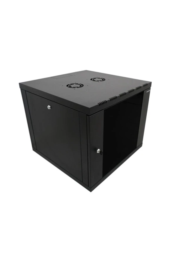 9u 19'' 600x600mm Duvar Tipi Kabinet Tek Gövdeli Siyah 2 Yıl Üretici Garantili - 2