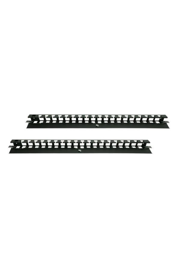 42u 800mm Kabinler Için Dikey Kablo Düzenleyici Siyah 2 Yıl Üretici Garantili - 4