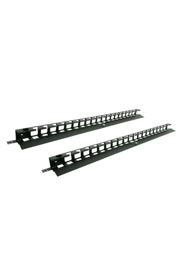 42u 800mm Kabinler Için Dikey Kablo Düzenleyici Siyah 2 Yıl Üretici Garantili - 5
