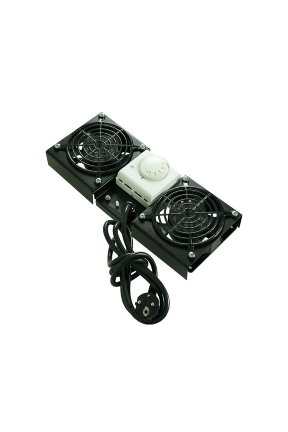 2li Rack Kabin Fan Modülü Termostatlı Duvar Tipi Siyah 2 Yıl Üretici Garantili - 3