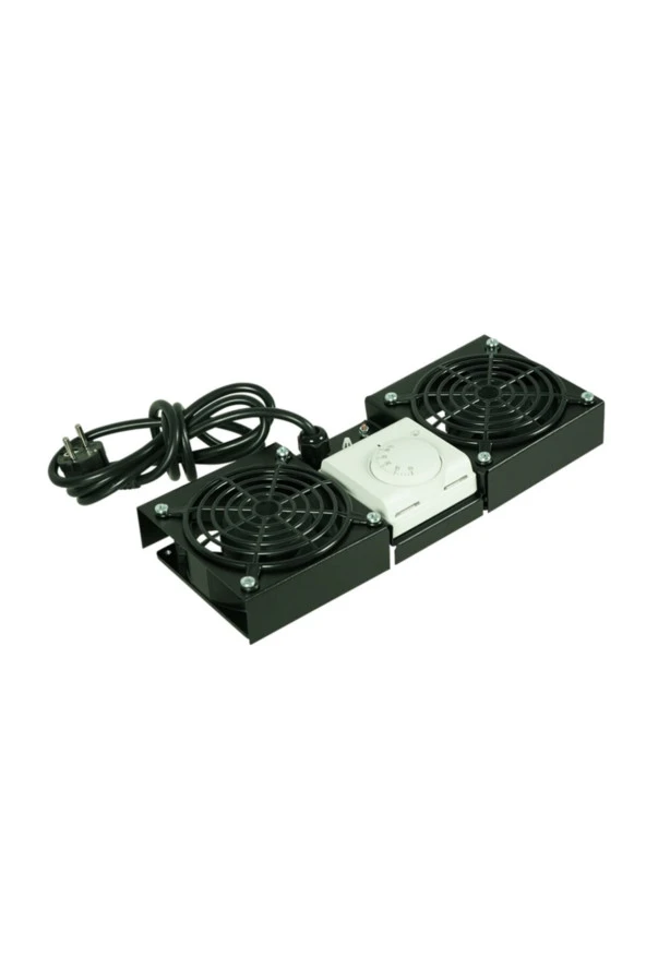 2li Rack Kabin Fan Modülü Termostatlı Duvar Tipi Siyah 2 Yıl Üretici Garantili - 4