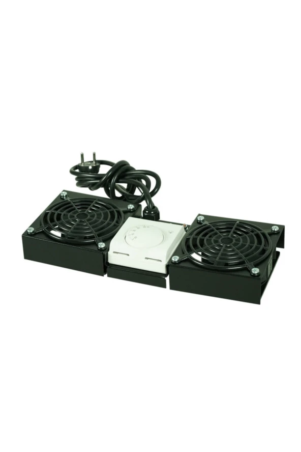 2li Rack Kabin Fan Modülü Termostatlı Duvar Tipi Siyah 2 Yıl Üretici Garantili - 5
