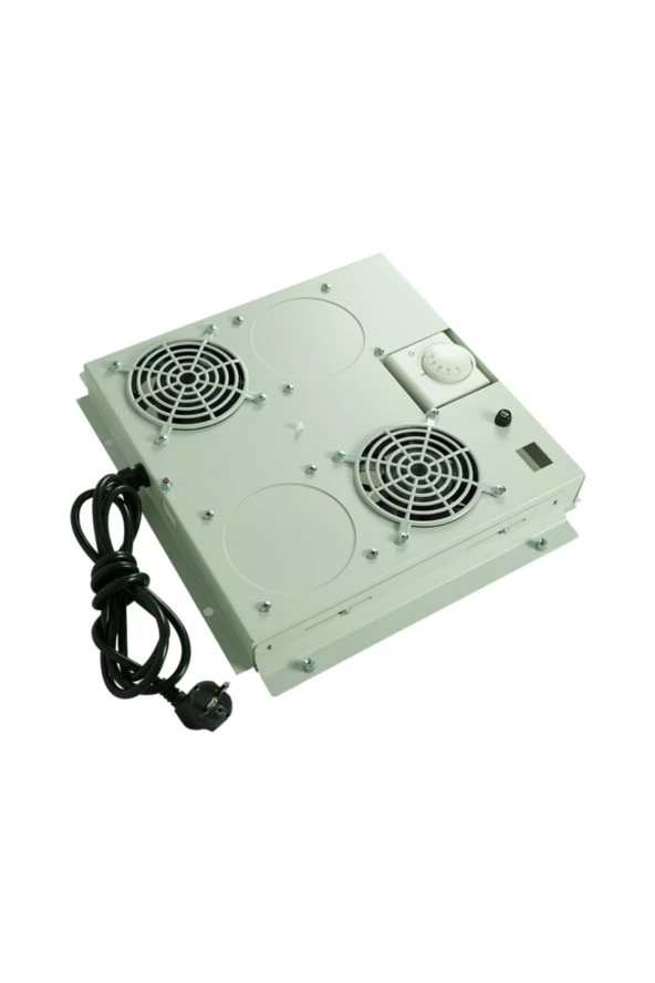 2'li Rack Kabinet Fan Modülü Termostatlı Ral 7035 Gri 2 Yıl Üretici Garantili - Resim 7