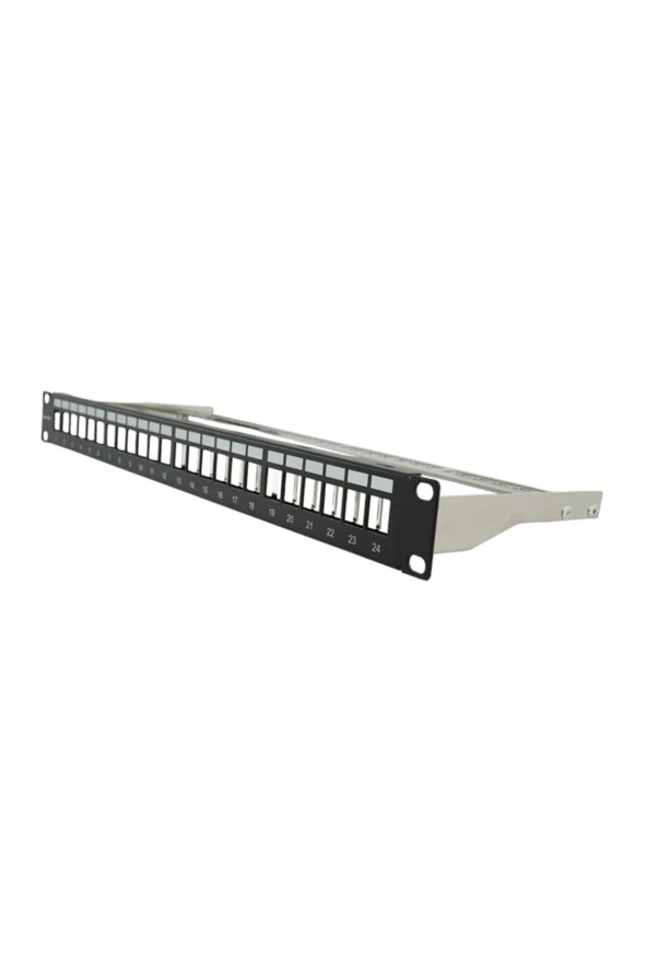 Bakır Rj45 Ftp Patch Panel 24 Port 1u 19'' Siyah Zırhlı Ral 9005 2 Yıl Üretici Garantili - 2
