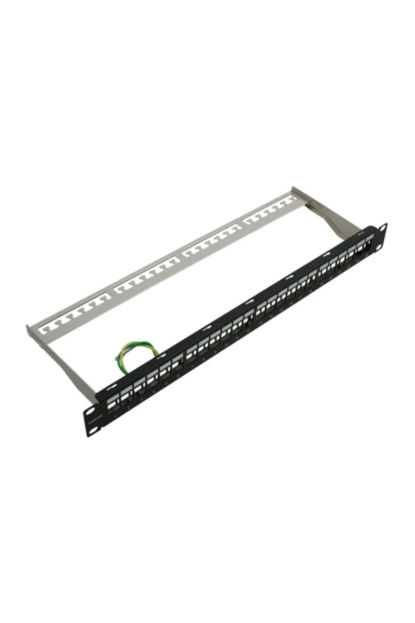 Bakır Rj45 Ftp Patch Panel 24 Port 1u 19'' Siyah Zırhlı Ral 9005 2 Yıl Üretici Garantili - 4
