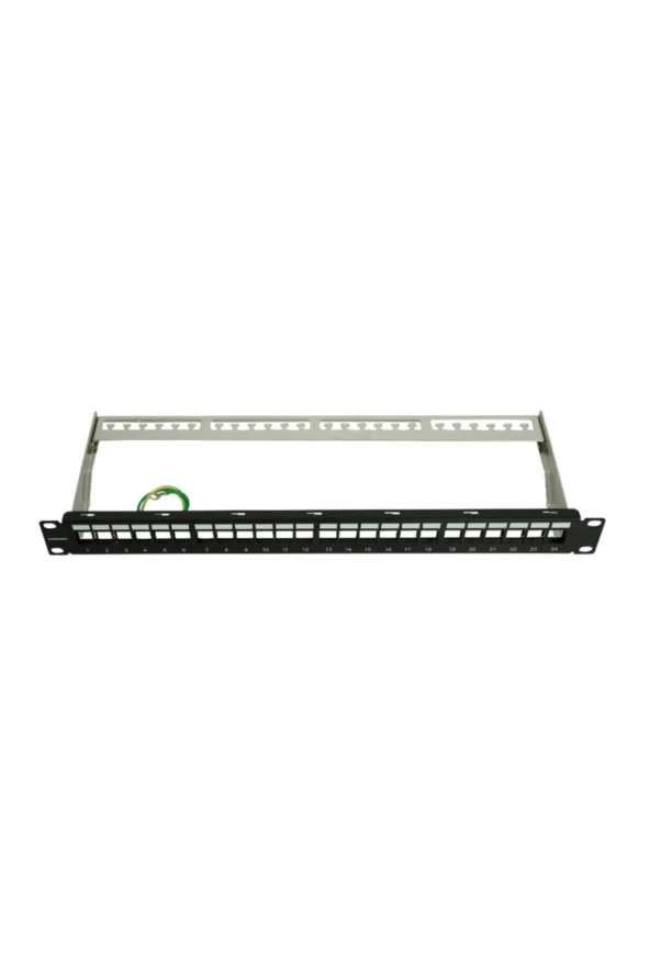 Bakır Rj45 Ftp Patch Panel 24 Port 1u 19'' Siyah Zırhlı Ral 9005 2 Yıl Üretici Garantili - 5