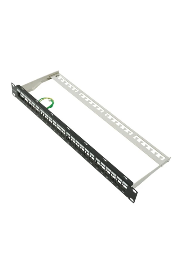 Bakır Rj45 Ftp Patch Panel 24 Port 1u 19'' Siyah Zırhlı Ral 9005 2 Yıl Üretici Garantili - 6