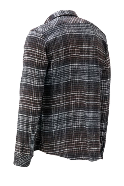 Erkek Ragular Fit Çift Cep Çıtçıtlı Oduncu Kahve Ekose Gömlek - 4