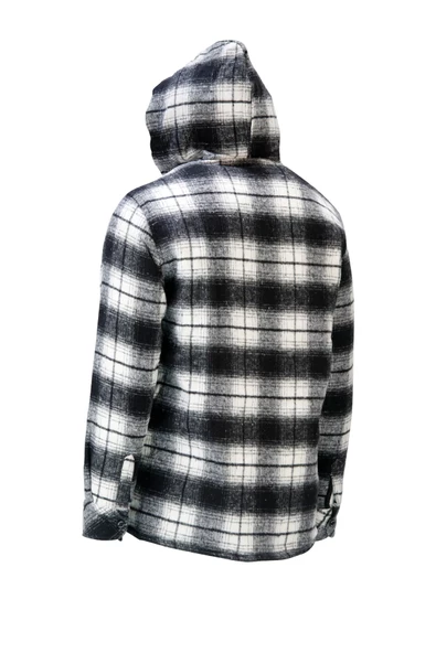 Erkek Regular Fit Kapitoneli Kapüşonlu Çıtçıtlı Oduncu Siyah Gömlek - 2