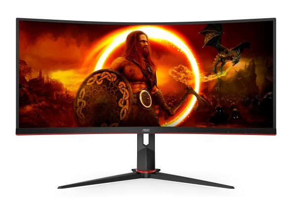 AOC 34 inc CU34G2XP/BK 1ms 180Hz FreeSync Premium WQHD VA Curved Gaming Monitör - 2