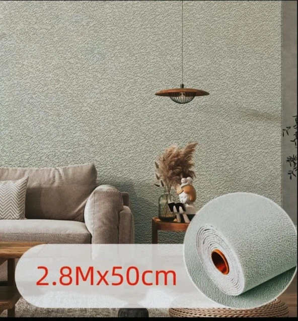 50x280cm Gelin Teli Arkası Folyolu Yapışkanlı Isı Yalıtımı Boyanabilir Duvar Paneli Kağıdı Sticker
