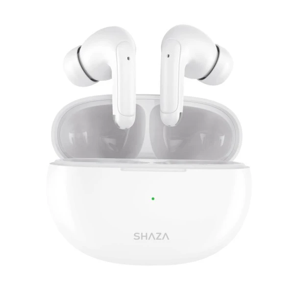 Shaza Air8 4 Mikrofonlu ENC 400 mAh TWS Silikonlu Bluetooth Kulakiçi Kulaklık Beyaz