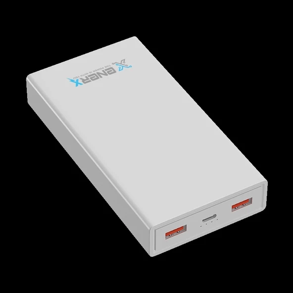 eNeRX Powerbank 20000 mAh 2.1 Amper ENR-P20C Beyaz - 2
