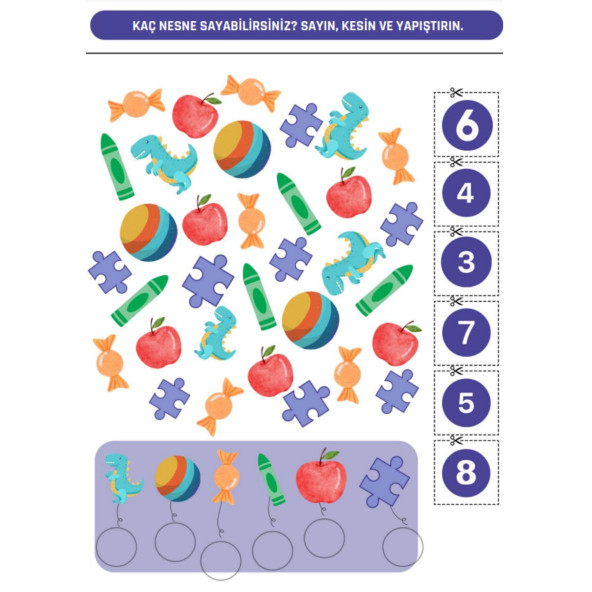 Okul Öncesi ve Birinci Sınıflar Matematik Aktivitesi YAZ-SİL Kitabı - Resim 2