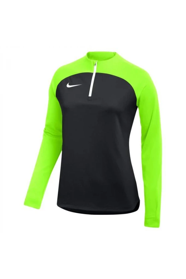 Nike W Nk Df Acdpr Dril Top K DH9246-010 Siyah Yeşil Kadın Antrenman Eşofman Üstü